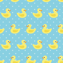 vector seamless pattern with ducks