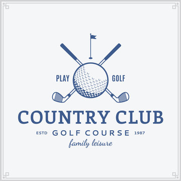 Golf country club logo template