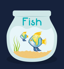 Naklejka premium Fish figure design 