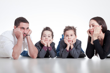 Familie ist frustriert Porträt