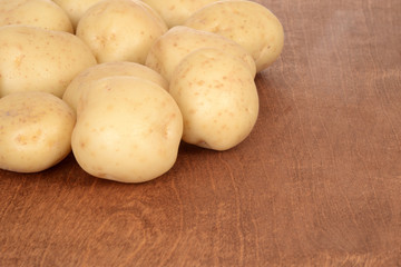 potatoes on wood