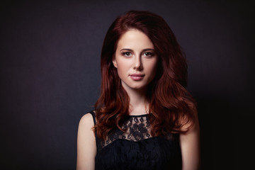 Fototapeta premium Woman on dark background