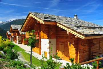 alpine chalets in Switzerland