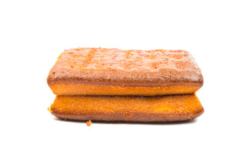 biscuit waffles with raspberry jam