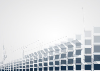 Abstract tech background. Futuristic technology interface. Vecto