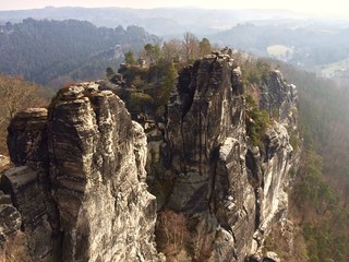 Fototapeta premium Blick auf die Bastei
