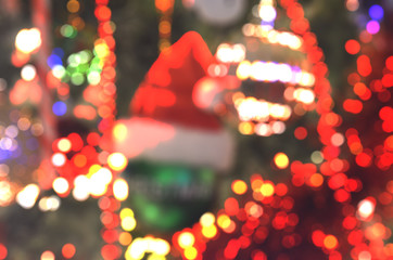 colorful Christmas bokeh abstract blurred background