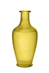 Gold Frosted Glass Vase Isolated