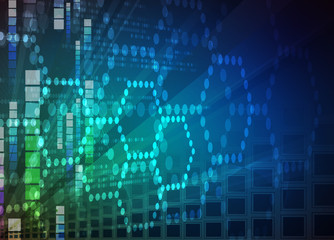 Abstract tech background. Futuristic technology interface. Vector