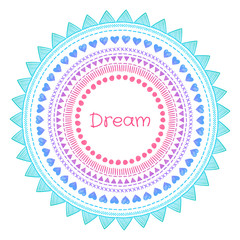 Naklejka premium Tribal mandala circle