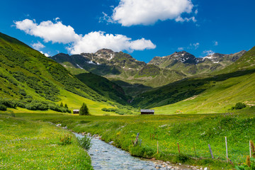 Laustal, Serfaus, Austria, Blick auf den Furgler