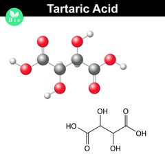 Tartaric acid molecule formula