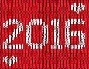 knitted vector 2016 new year