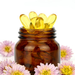 Oval shape of soft gelatin capsule.