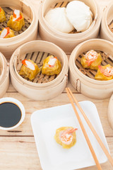Dim Sum in Bamboo Trays