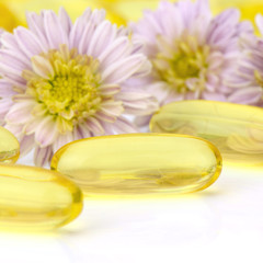 Oval shape of soft gelatin capsule.