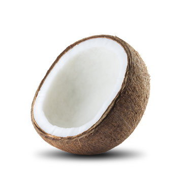 Fresh Coconut On White Background