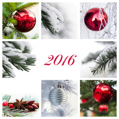 composition décorations de noël bonne année 2016