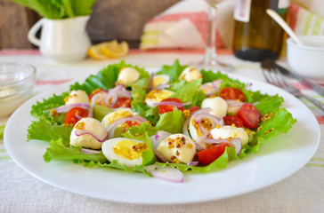 Salad with mozzarella and cherry tomatoes