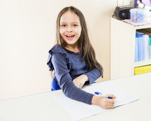Asian American girl at school