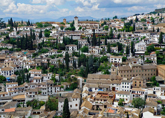 Fototapeta na wymiar Die Dächer von Granada