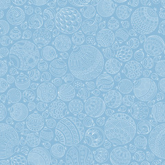 Seamless Christmas background with christmas balls.