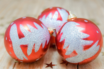 several balls to decorate the Christmas tree
