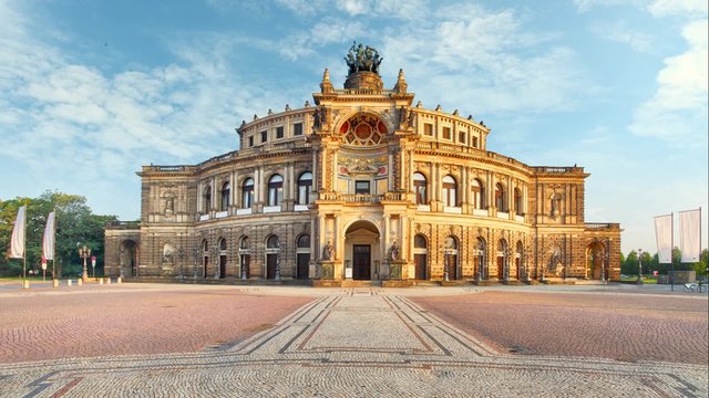 Dresden - Semperoper, Germany - Time lapse