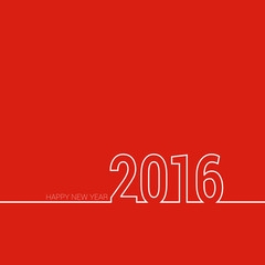 happy new year 2016 color vector