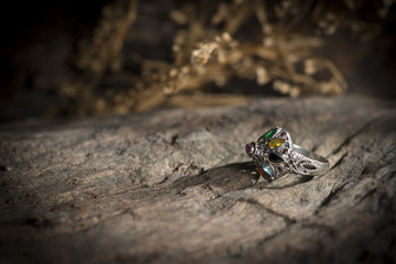 Local jewelry containing silver, gold and stone by handmade.