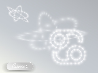 Glowing zodiac sign