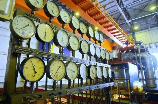 Manometers at power plant