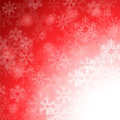 Red background with snowflakes