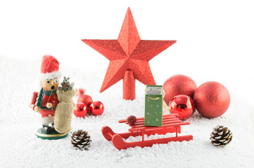 Weihnachtsdekoration, Stern, Schlitten, Kugeln und mehr II