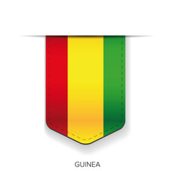 Guinea flag ribbon vector