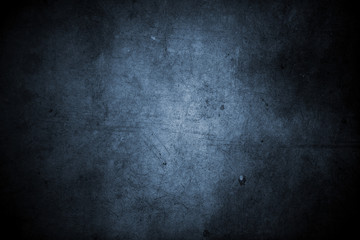 Blue dark grunge concrete stone texture wall background