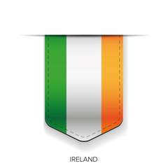 Ireland flag ribbon vector