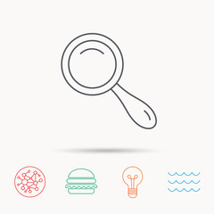 Search icon. Magnifying glass sign.