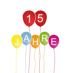 Luftballons 15 Jahre