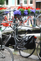 Fototapeta na wymiar Group of parked bicycles