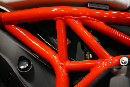 Motorcycle red frame