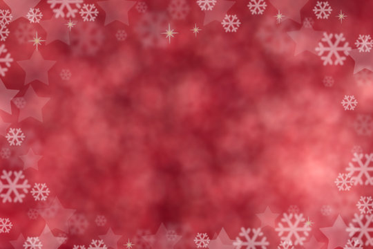 Christmas background with flakes and stars