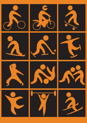 sport pictogram set