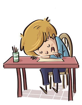 ni&ntilde;o dormido en el colegio