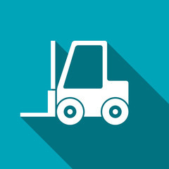 forklift vector flat icon