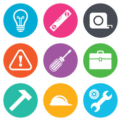 Repair, construction icons. Engineering signs.