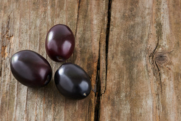 three black olives