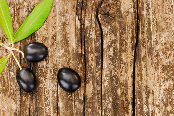 three black olives