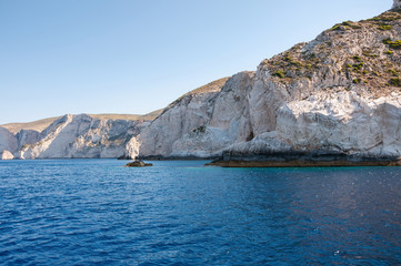 Fototapeta na wymiar Beutiful cliff coast of Zakynthos Island