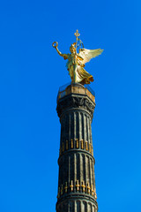 Fototapeta na wymiar Victory Column Berlin. statue of victory (siegessaule)